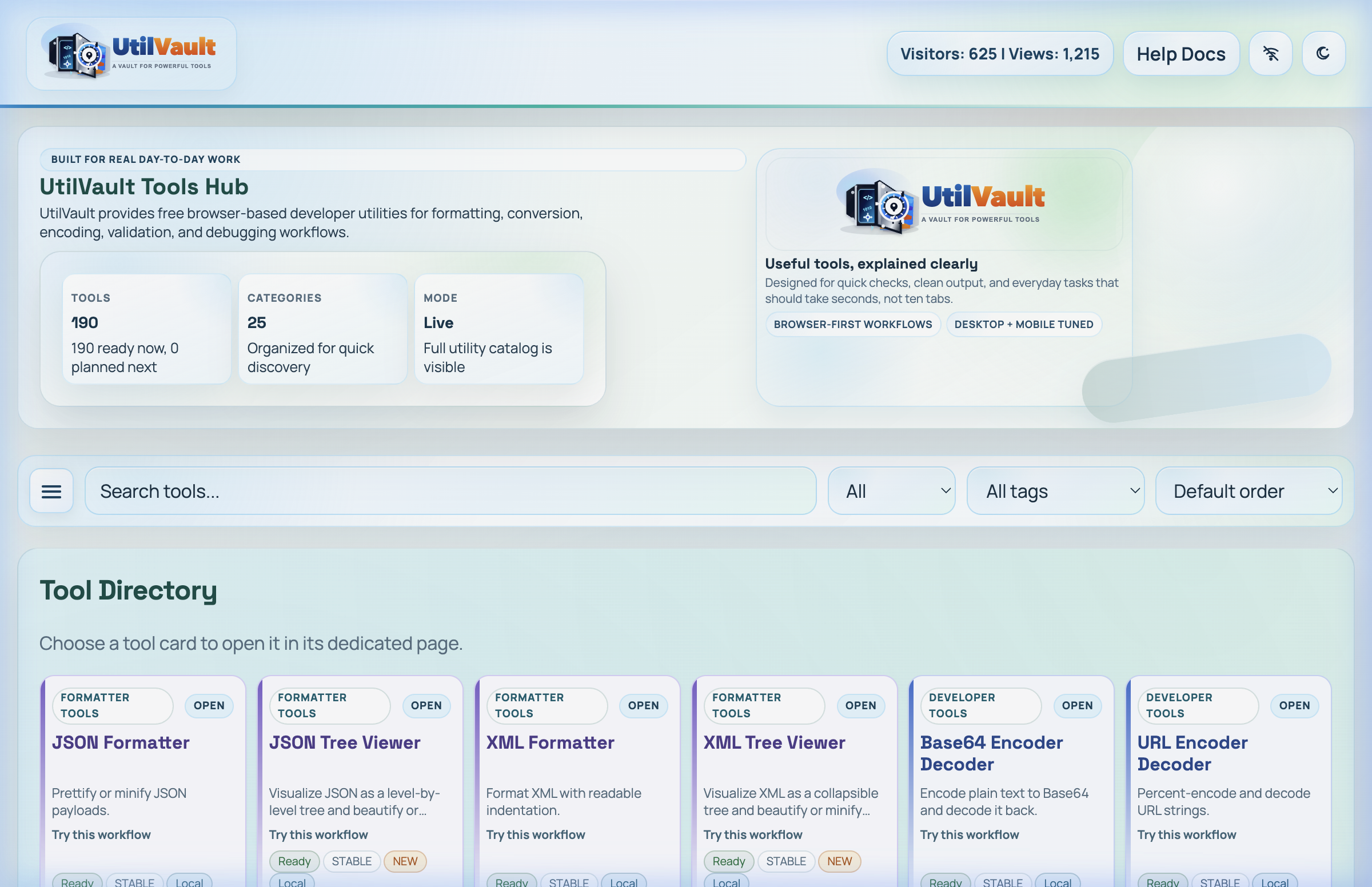 UtilVault – Free Developer Tools